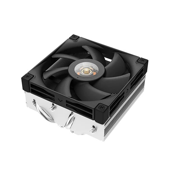 DEEPCOOL AN400 LGA1700/1200/115X/AM5/AM4 низкопрофильный 52,5 mm (27шт/кор, TDP 150W, PWM,  Fan 120mm, 4 тепл. Трубок, Copper Base, White LED, черный) RET