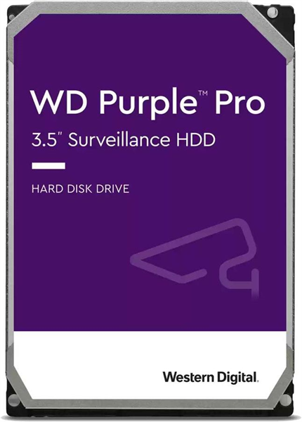 Western Digital Purple Pro HDD 3.5" SATA 12Tb, 7200 rpm, 256MB buffer (DV&NVR + AI), WD121PURP, 1 year