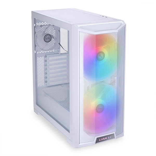 LIAN LI Lancool 215 Snow White, Medium Case: E-ATX (width: under 280mm), ATX, M-ATX, ITX, 2xUSB 3.0, 1xAudio, Included Fans: 2x200mm 800RPM ARGB, 1x120mm 1100 RPM