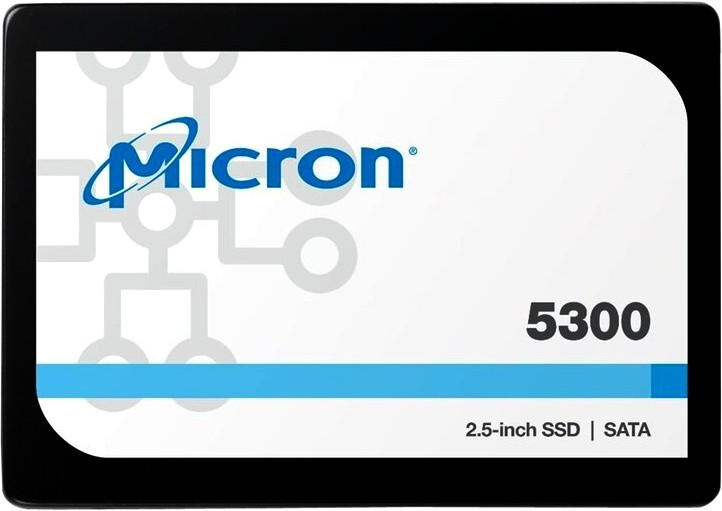 Micron 5300PRO 3.84TB SATA 2.5" 3D TLC R540/W520MB/s MTTF 3М 95000/22000 IOP 8410TBW SSD Enterprise Solid State Drive, 1 year, OEM