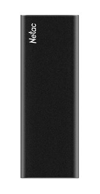 Netac Z SLIM Black 128GB USB 3.2 Gen 2 Type-C External SSD, R/W up to 510MB/440MB/s,with USB-C to USB-A cable and USB-A to USB-C adapter 3Y wty