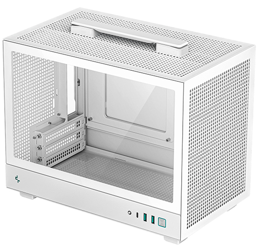 Deepcool CH160 WH без БП, боковое окно (закаленное стекло), белый, MINI-ITX