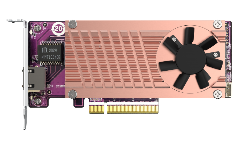 QNAP Expansion card QM2-2P10G1TB 2x2280\22110 NVMe SSD, 1x10Gb(RJ-45)