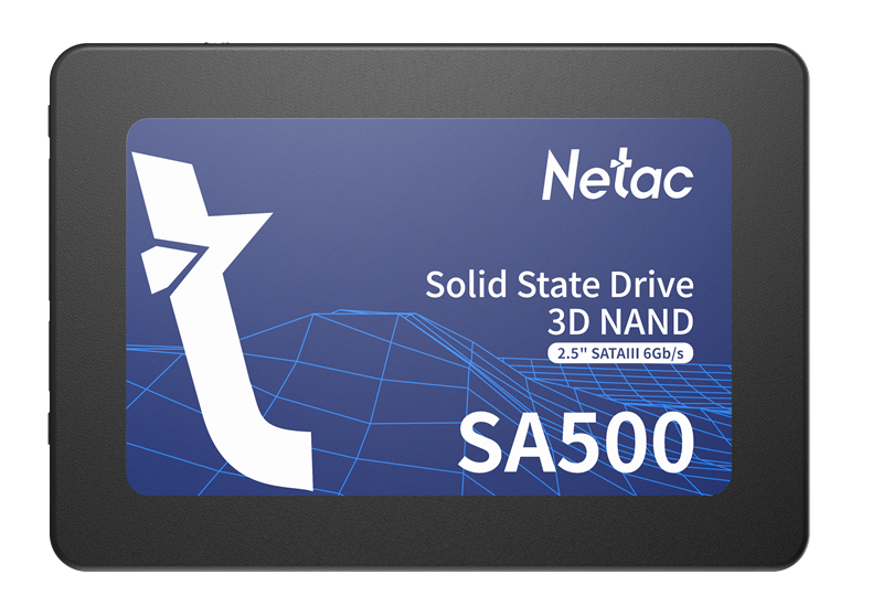 Netac SSD SA500 256GB 2.5 SATAIII 3D NAND, R/W up to 520/450MB/s, TBW 120TB, 3y wty