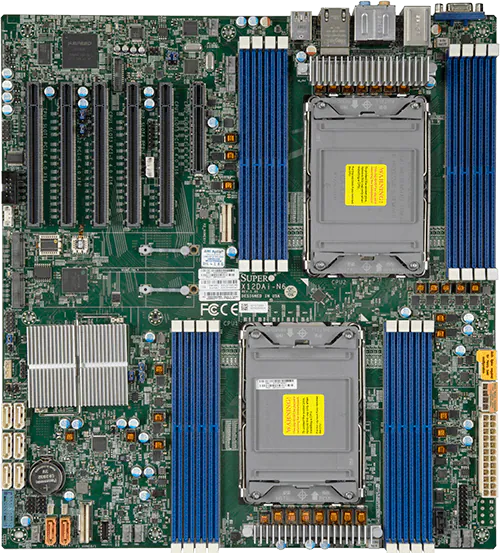 Supermicro Motherboard 2xCPU X12DAI-N6 3rd Gen Xeon Scalable TDP 270W/16xDIMM/ C621A RAID 0/1/5/10/2x1Gb/5xPCIex16/2xM.2(Bulk)