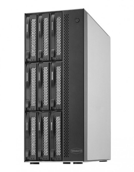 TerraMaster T9-423 tower NAS QC 2,0Ghz(2,9)/8Gb(32)/RAID0,1,10,5,6,JBOD/up to 9 HS SATA(3,5' or 2,5')/1xM.2 2280 NVMe/2xUSB3.1 Gen2/HDMI/2x2,5GigEth RJ-45/iSCSI/1xPS/1YW