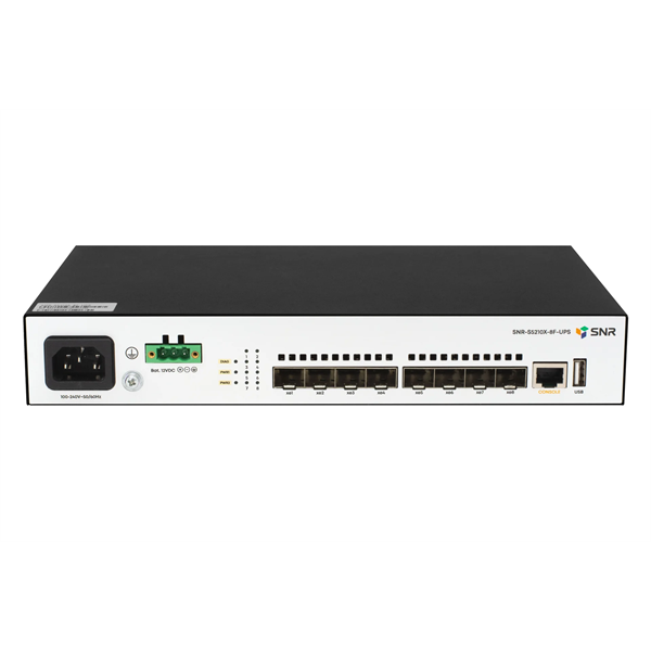 SNR Управляемый коммутатор уровня 2+, 8 x 1/10GE SFP+. Питание: 220V AC + встроенный UPS 12V