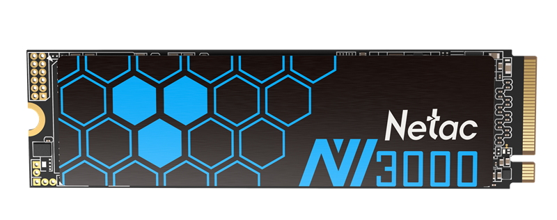 Netac SSD NV3000 500GB PCIe 3 x4 M.2 2280 NVMe 3D NAND, R/W up to 3100/2100MB/s, IOPS(R4K) 200K/150K, TBW 300TB, with heat sink, 5y wty