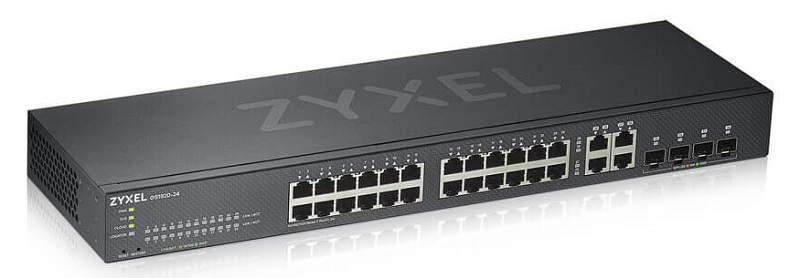 Smart L2 коммутатор Zyxel NebulaFlex GS1920-24v2, rack 19", 24xGE, 4xCombo (SFP/RJ-45), бесшумный (без вентилятора)