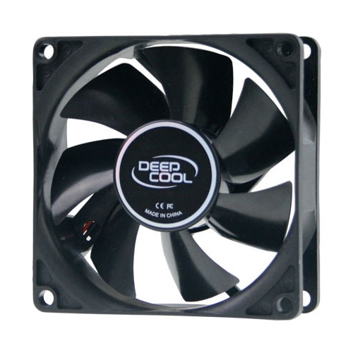 DEEPCOOL Xfan80 80x80x25мм (240шт./кор, пит. от БП, черный, 1800об/мин)  Color BOX