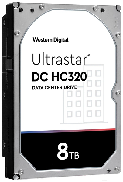 Western Digital Ultrastar DC HC320 HDD 3.5" SATA 8Tb, 7200rpm, 256MB buffer, 512e (0B36404 HGST), 1 year