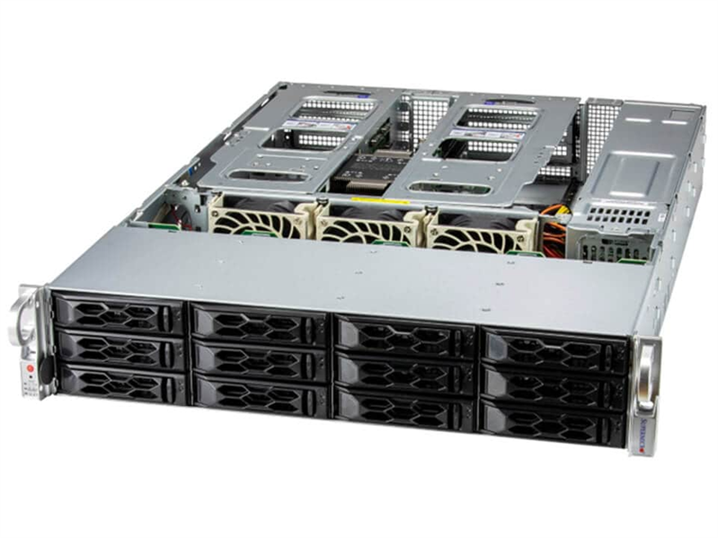 Supermicro SuperServer 2U 521C-NR noCPU(1) 4th/5th Gen(MCC Carrier)/ noDIMM(16)/ 12x3,5"/ 2x1Gb/ SFT-DCMS-SINGLE/ 2x1200W/1st config