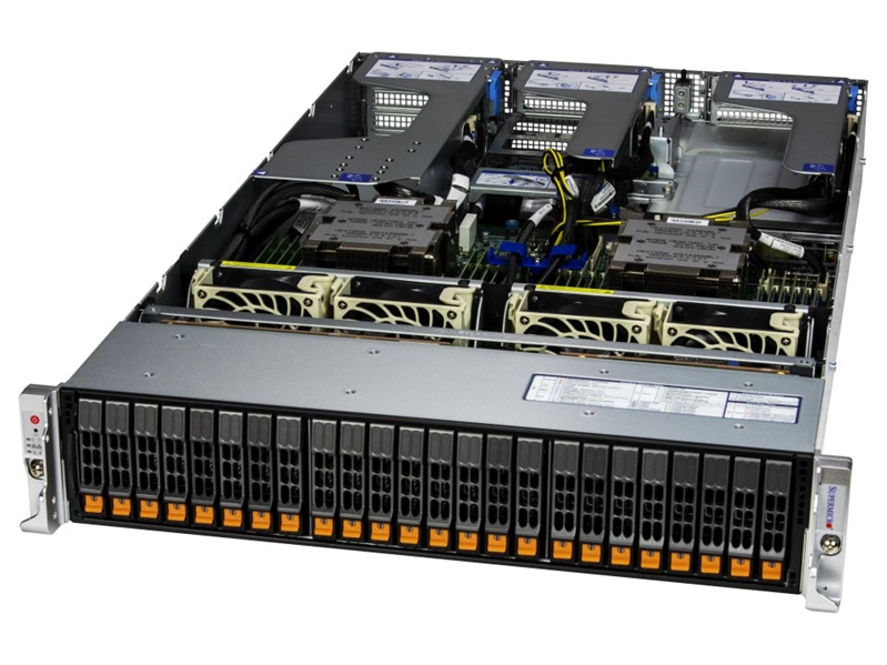 Supermicro Hyper A+ Server 2U 2125HS-TNR 2xGenoa 9534/4x32Gb/1xPM9A3 960GB NVMe(24SFF)/2-port 10GBase-T/2x1600W(2nd config)