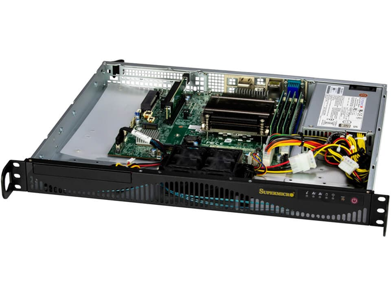 Supermicro SuperServer 1U 511R-ML noCPU(1) E-2400 series/ noDIMM(4)/ 1x2,5"/2x1Gb/ 1x350W/ 1st config/ SFT-DCMS-Single