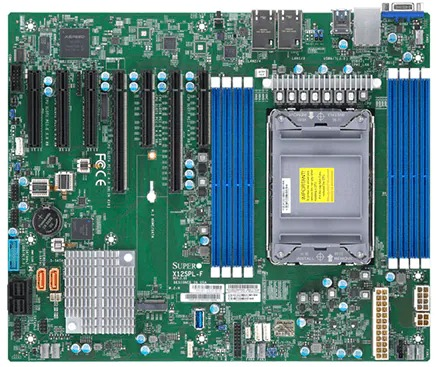 Supermicro Motherboard 1xCPU X12SPL-F 3rd Gen Xeon Scalable 270W/8xRDIMM/C621A RAID 0/1/5/10/ 2xGbE/ 7xPCIe/M.2/ 12.1"x10"(Bulk)