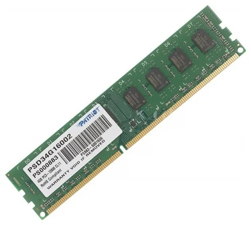 Patriot SL DDR3 DIMM 4GB 1600MHz CL11 1*4GB 11-11-11-28 1.5V