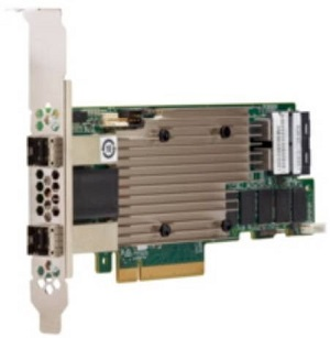 Broadcom Controller 9480-8i8e (05-50031-00) (PCI-E 3.1 x8, LP) Tri-Mode SAS/SATA/PCIe(NVMe) 12G, RAID 0,1,5,6,10,50,60, 16port (2*intSFF8643 + 2*extSFF8644), 4GB onboard, каб.отдельно, 1 year