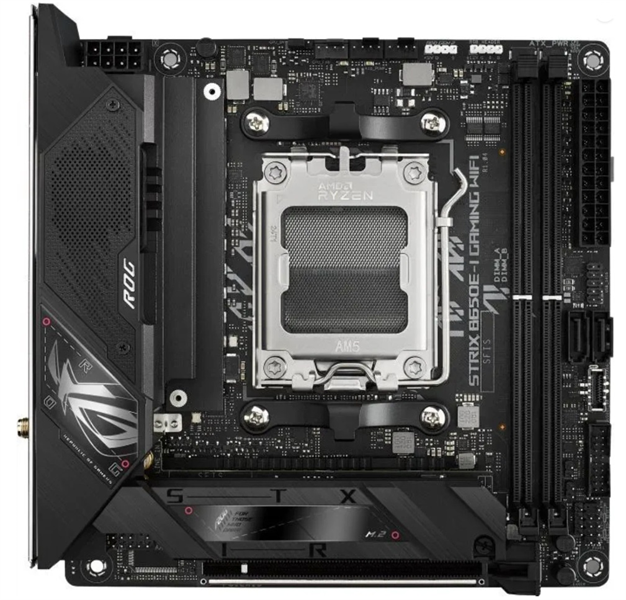 ASUS ROG STRIX B650E-I GAMING WIFII, AM5, B650, 2*DDR5, 2*SATA, 2*M.2, 4*USB 3.2, 2*USB 2.0, Type-C, 1*PCIx16, HDMI, mITX; 90MB1BI0-M0EAY0