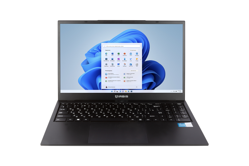 IRBIS 15N 15.6" FHD (1920x1080) IPS AG,Core i3-1215U,16Gb DDR4-3200(2),512Gb SSD NVMe M.2,Wi-Fi 6+BT 5,5300mAh,Metal Case,Kbd Bl,Type-C Charger,1.77kg,Black,1yw,Win11Pro