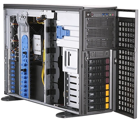 Supermicro SuperServer 4U 740GP-TNRT noCPU(2)3rd Gen Xeon Scalable/TDP 270W/no DIMM(16)/ SATARAID HDD(8)LFF/2x10GbE/2x2200W