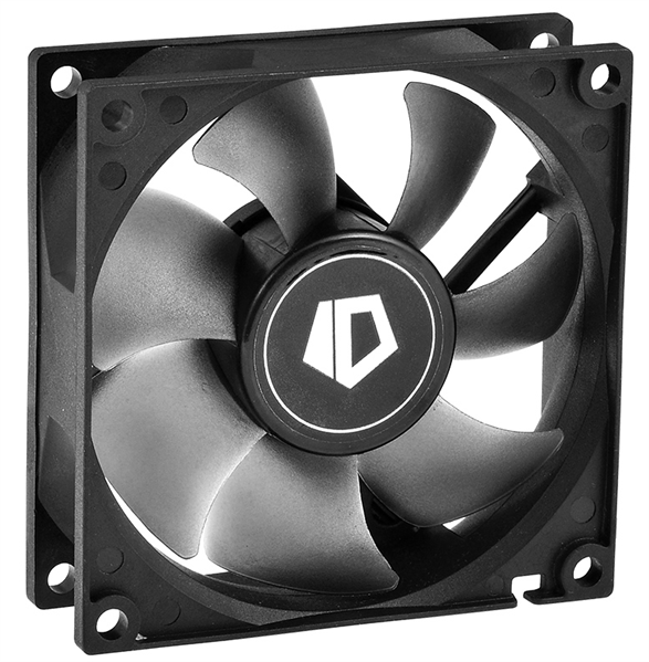 ID-COOLING NO-8025-SD 80x80x25мм (136шт./кор, 3pin, черный, 2000об/мин) BOX