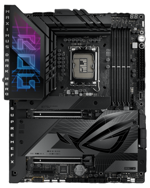 ASUS ROG MAXIMUS Z790 DARK HERO, LGA1700, Z790, 4*DDR5, 4*SATA, 5*M.2, 9*USB 3.2, 2*USB4, Type-C, 2*PCIx16, 1*PCIx4, HDMI, ATX; 90MB1F90-M0EAY0