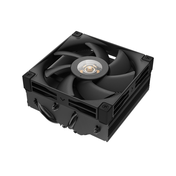 DEEPCOOL AN400 BLACK LGA1700/1200/115X/AM5/AM4 низкопрофильный 52,5 mm (27шт/кор, TDP 150W, PWM,  Fan 120mm, 4 тепл. Трубок, Copper Base, White LED, черный) RET