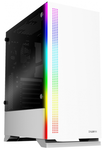 ZALMAN S5, ATX, WHITE, WINDOW, 2xCOMBO (3.5" or 2.5"), 4x2.5", 2xUSB2.0, 1xUSB3.0, FRONT 1x120mm, REAR 1x120mm RGB