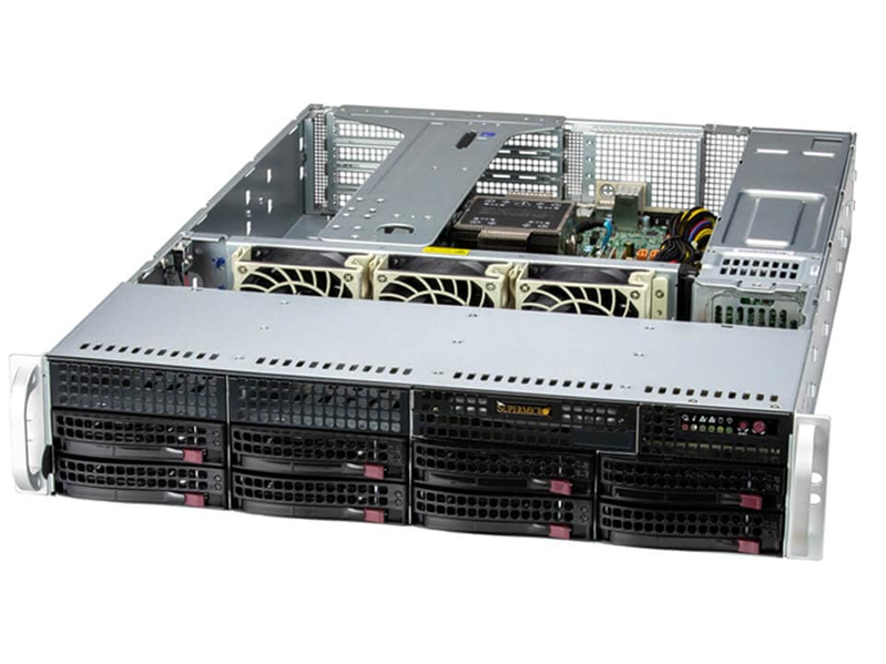 Supermicro SuperServer 2U 521E-WR noCPU(1) 4th/5th Gen(MCC Carrier)/ noDIMM(8)/ 7x3,5", 1x2,5"/SFT-DCMS-Single/ 2x 1000W/ 1st config