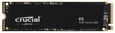 Crucial SSD Disk P3 1000GB ( 1Tb ) M.2 2280 NVMe (PCIe Gen 3 x4) SSD (3500 MB/s Read 3000 MB/s Write), 1 year, OEM