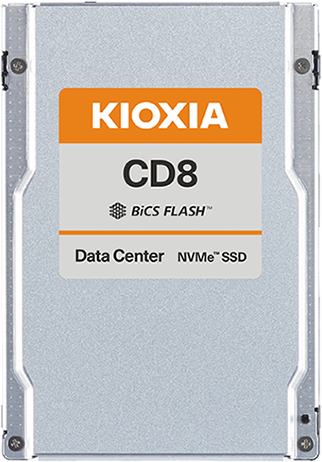 KIOXIA Enterprise SSD 2,5"(SFF/U.2), CD8-R, 7680GB, NVMe 1.4/PCIe 4.0 1x4, R7100/W6000MB/s, IOPS(R4K) 1150K/200K, MTTF 2,5M, 1DWPD/5Y (Read Intensive), 3D-TLC, 15mm