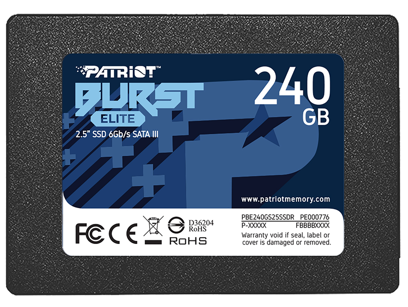 Patriot SSD BURST ELITE 240GB SATA3 2.5" R450/W320 TBW 100TB 3D NAND