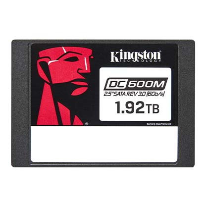 Kingston Enterprise SSD 1,92TB DC600M 2.5" SATA 3 R560/W530MB/s 3D TLC MTBF 2M 94 000/78 000 IOPS 3504TBW (Mixed-Use) 3 years