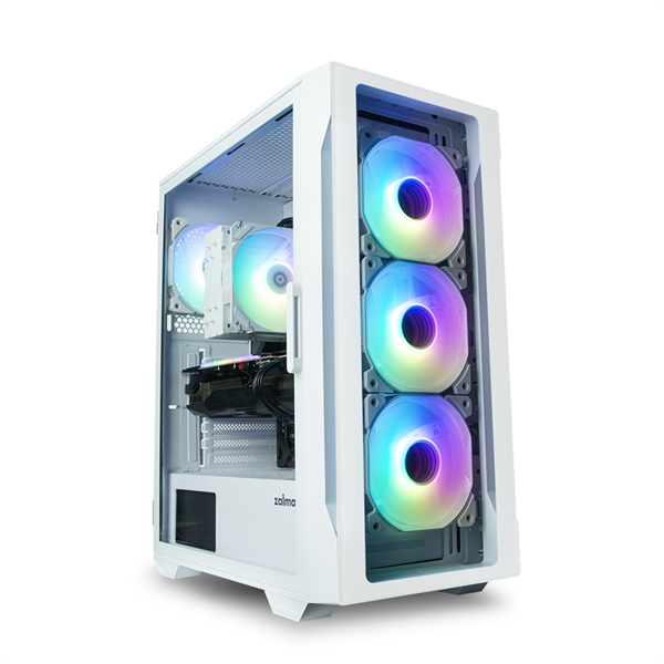 ZALMAN I3 NEO TG WHITE, ATX, WHITE, FRONT TG, WINDOW, 2x3.5", 3x2.5", 1xUSB2.0, 2xUSB3.0, FRONT 3x120mm RGB, REAR 1x120mm RGB