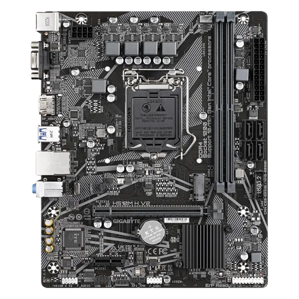 GIGABYTE H510M H V2, LGA1200, Q470, 2*DDR4, 4*SATA, 1*M.2, 2*USB 3.2, 4*USB 2.0, 1*PCIx16, 1*PCIx1, D-Sub+HDMI, mATX