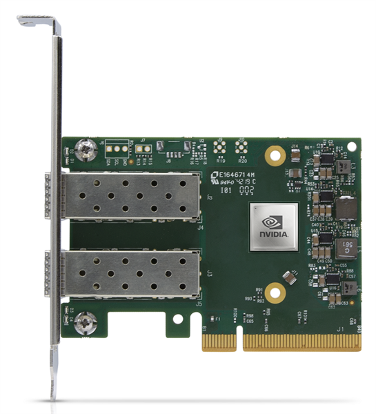 Mellanox ConnectX-6 Lx EN adapter card, 25GbE, Dual-port SFP28, PCIe 4.0 x8, No Crypto, Tall Bracket, 1 year