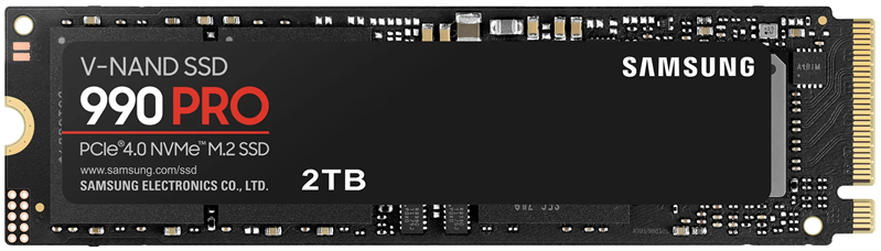 SSD M.2 (PCI-E NVMe 2.0 Gen 4.0 x4) 2Tb Samsung 990 PRO (R7450/W6900MB/s) 1year