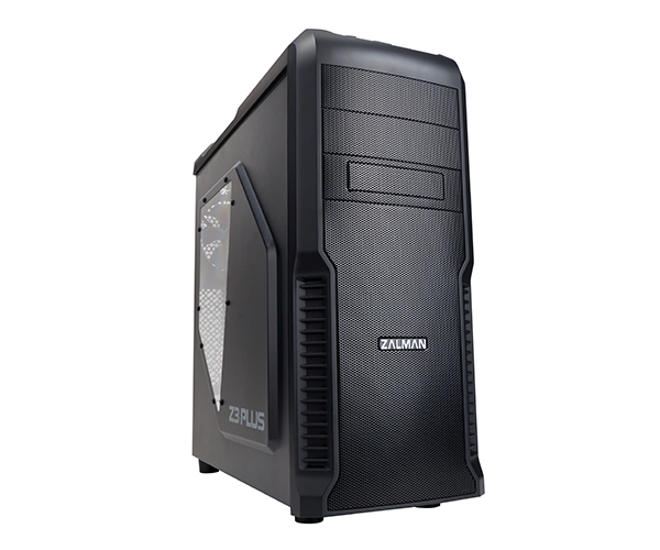 ZALMAN Z3 PLUS, ATX, BLACK, WINDOW, 2x5.25", 5x3.5", 1x2.5", 2xUSB2.0, 1xUSB3.0, FRONT 1x120mm, REAR 1x120mm, TOP 2x120mm