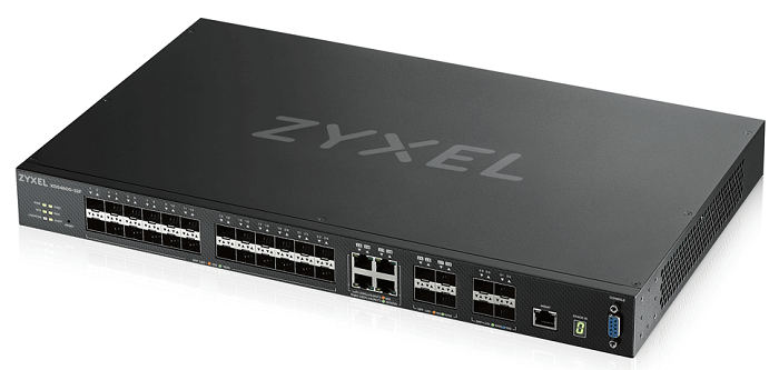 L3 Core коммутатор Zyxel XGS4600-32F, rack 19", 24xSFP, 4xCombo (SFP/RJ-45), 4xSFP+, стекируемый (до 4), 2 блока питания в комплекте