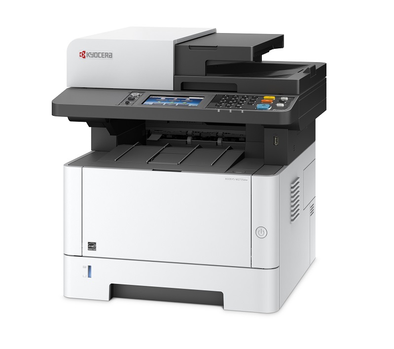 Kyocera ECOSYS M2735DW, P/C/S/F, ч/б лазерный, A4, 35 стр/мин, 1200x1200 dpi, 512 Мб, USB 2.0, Network, лоток 250 л., Duplex, автопод., старт.тонер 1000 стр.