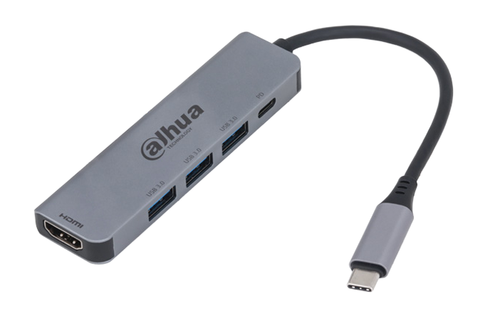 DAHUA  Док станция 7 in 1 USB 3.1 Type-C to USB 3.0 + HDMI + SD/TF + PD Docking Station