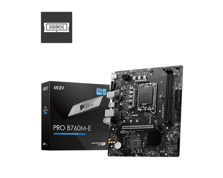 MSI PRO B760M-E LGA1700/B760/2xDDR5/mATX/HDMI, VGA