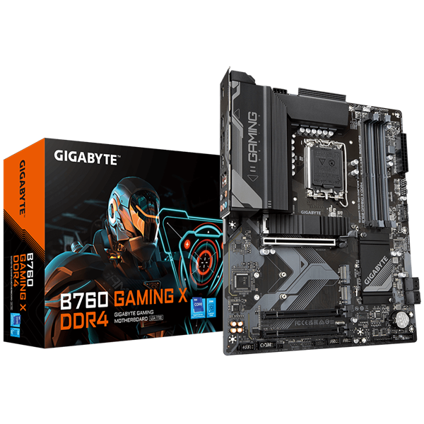 GIGABYTE B760 GAMING X DDR4, LGA1700, B760, 4*DDR4, 4*SATA, 3*M.2, 3*USB 3.2, 5*USB 2.0, 3*PCIx16, HDMI+DP, ATX