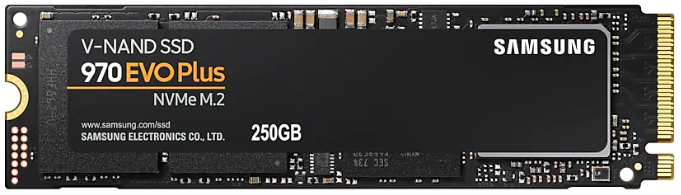 SSD M.2 (PCI-E NVMe) 250Gb Samsung 970 EVO plus (R3500/W2300MB/s) (MZ-V7S250BW) 1year