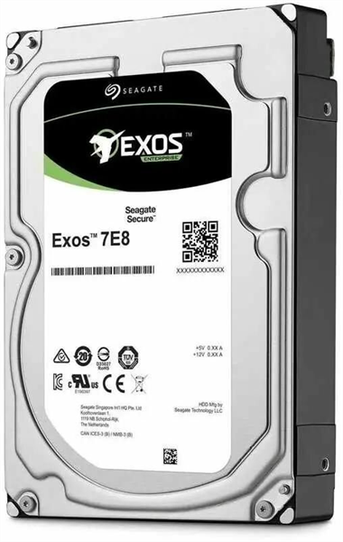 Seagate Exos 7E8 HDD 3.5" SATA 2Tb, 7200 rpm, 256Mb buffer, 512n, ST2000NM000A, 1 year