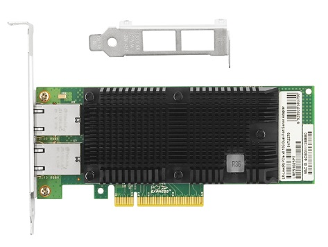 LR-Link NIC PCIe x8, 2 x 10G, Base-T, Intel X550 chipset (FH+LP)