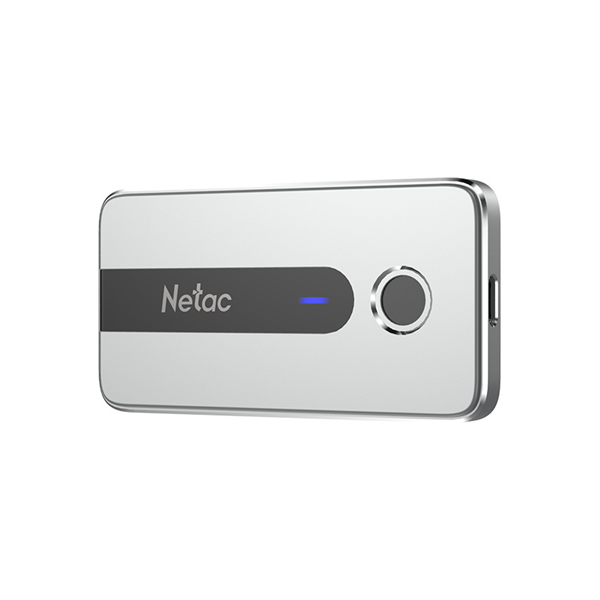 Netac Z11 500GB USB 3.2 Gen 2 Type-C External SSD AES 256-bit Fingerprint Encryption, R/W up to 550MB/480MB/s,with USB-C to USB-A cable and USB-A to USB-C adapter 3Y wty