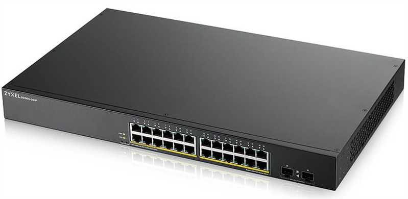 Smart L2 коммутатор PoE+ Zyxel GS1900-24HPv2, rack 19", 24xGE PoE+, 2xSFP, бюджет PoE 170 Вт