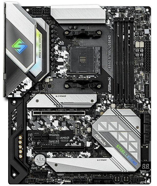 ASROCK B550 STEEL LEGEND, AM4, B550, 4*DDR4, 6*SATA, 2*M.2, 3*USB 3.2, 4*USB 2.0, Type-C, 6*PCIx16, 2*PCIx1, 1*M.2 (Key E), DP+HDMI, ATX