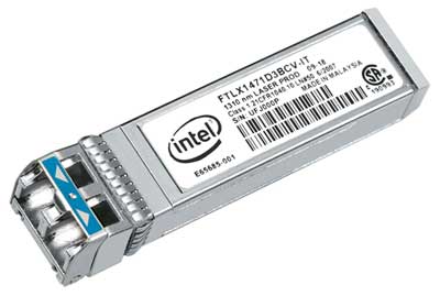 Intel Ethernet SFP+ LR Optics (SFP+ transceiver module for long range fiber cables (up to 10km)), 1 year